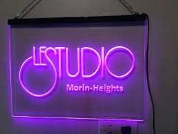Le Studio Led Light Sign 12x8 Inches Morin Heights