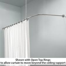 Shop our extensive range of l shaped shower baths at victorian plumbing. Corner Shower Curtain Rod 30 X 60 Deluxe Dotted Flange