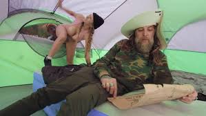 Exposed tent sex pleasures