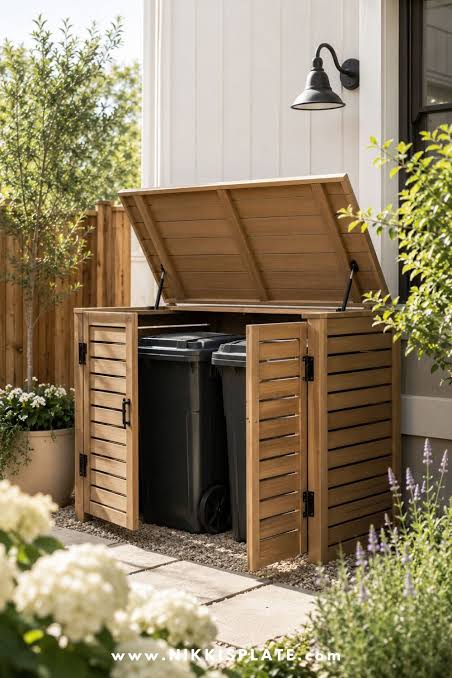 15 Outdoor Garbage Can Storage Ideas to Hide Your Bins
