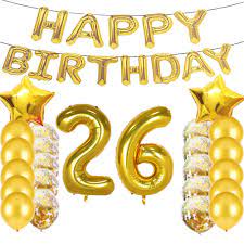 Lucky colors for october 26 birthday. Sweet 26th Birthday Decorations Party Supplies Gold Number 26 Balloons 26th Foil Mylar Balloons Latex Balloon Decoration Great 26th Birthday Gifts For Girls Women Men Photo Props Buy Online At Best Price In Uae Amazon Ae