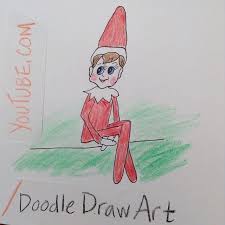 The Elf On A Shelf Can Draw A Self Portrait Or The Kids Can Draw Him Fun Youtube Drawing Tutorial Elf E Doodle Drawings Youtube Drawing Drawing Tutorial