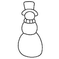 Winter , jigsaw from snowman clipart outline snowman outline. Snowman Crafts Snowman Craft Templates And Snowman Graphics