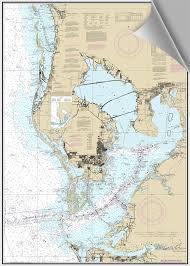 Bluewater Books Charts Decorative Nautical Chart Tampa