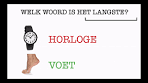 Welk woord is het langste of het kortste? Deel 2 - YouTube