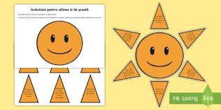 Felicitare pentru prima zi de şcoală. Soare Pentru Ultima Zi De È™coalÄƒ Activitate Teacher Made