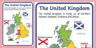 At its zenith in the 19th century, the british empire stretched over. The United Kingdom Display Poster Uk Map Poster