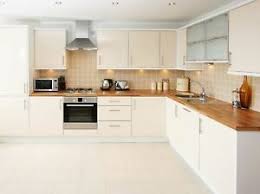 cream high gloss kitchen wall base