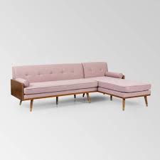 Fluhr Mid Century Modern Chaise Sectional Light Pink Christopher Knight Home Target It comes in the original white leather upholstery with a flattened.