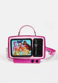 Dolls Kill x Winx Club Glitter Vinyl TV Crossbody Bag - Pink | Pink bag,  Bags, Crossbody bag