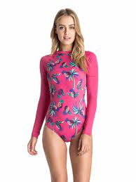 Womens Seeing Palms Long Sleeve One Piece Swimsuit Swimsuits Swimwear Fashion One Piece