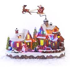 A wide variety of home accents holiday options are available to you Holiday Time Christmas Decor 10 3 Animated Musical Light Up Flying Santa Village Scene Walmart Com Walmart Com