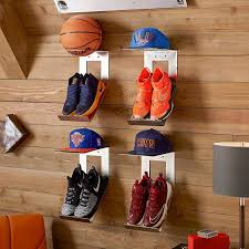 Shoe Hat Metal Wall Organization Pbteen Basketball Room Basketball Room Decor Teenage Boy Room
