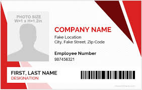 The right side holds the department name, title, qr code, complete name, and designation. 5 Best Employee Id Card Format In Word Microsoft Word Id Card Templates