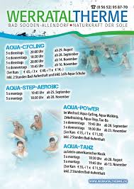 Neue Aquakurse Werrataltherme Bad Sooden Allendorf Therme Und Sauna Mit Der Naturkraft Der Sole