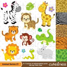 Jungle Clip Art Jungle Digital Papersjungle Clipartjungle Etsy Animal Clipart Baby Jungle Animals Zoo Clipart