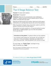 Image result for Four-Stage Balance Test