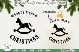 After selecting a pattern, you can specify: Babys First Bauble Christmas Vinyl Decal Svg Png Dxf Eps Pdf 389611 Cut Files Design Bundles