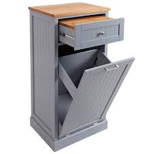 Simplehuman absolutely dominates the trash can category in general, and. Unbranded Grey Microwave Kitchen Cart With Hideaway Trash Can Holder Mdf Bamboo And Pine Cmc 800 Gy The Home Depot Kitchen Trash Cans Modern Kitchen Trash Cans Diy Kitchen