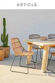 Selka Natural Lounge Chair Modern Outdoor Dining Natural Dining Chairs Dining Chairs