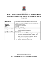 3.keputusan panel juri adalah muktamad dan sebarang rayuan atau bantahan tidak akan. Laporan Pertandingan Menulis Esei 2020