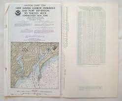 Vintage 1985 Noaa Nautical Chart 12364 New Haven Harbor