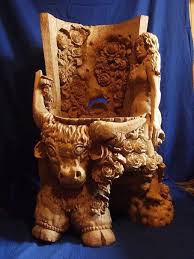 Hand Carved Wood Chair Hand Carved Wood Sculpture Wood Sculpture