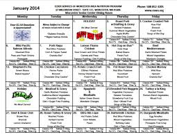 Our January Menu Is Out Http Eswa Org January 202014 Pdf Meals On Wheels Menu Planning Carrots And Green Beans