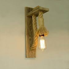 Pin By Benhfaw On Living Room Ideas And Tips Wood Sconce Wall Lamp Design Rope Lamp