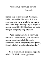 Selepas membuka topeng kematian tutankhamun, telah ditemui luka pada bahagian yang sama di pipi firaun tersebut. Musnahnya Namrudz Kerana Nyamuk