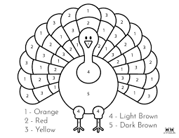 It can double as a thanksgiving craft and learning activity to help children. Thanksgiving Color By Number Printables Printabulls