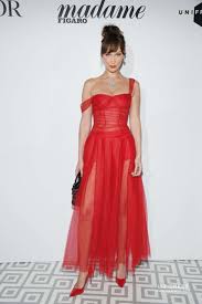 Dinner parties always seem like a great idea. Bella Hadid Red Tulle Prom Party Celebrity Dress Dinner Party Cannes 2018