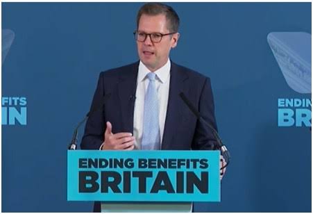 Reform UK Treasury spokesperson Robert Jenrick unveiled proposals to block  foreign nationals from claiming welfare benefits - and said a Reform  government would even reopen the EU Brexit deal to do so,