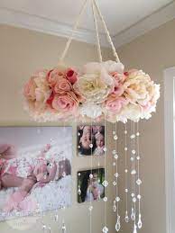 Floral Mobile Nursery Mobile Vintage Rose Wreath Crib Baby Mobile Girl Baby Girl Nursery Room Girl Nursery Room