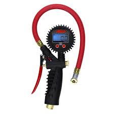 Milton Industries Inc Pro Digital Pistol Grip Inflator Gauge With Ball Foot Chuck And 15 In Hose S 575d Digital Pressure Gauge Digital Brass Fittings