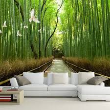 Cheap Bamboo Murals Buy Quality 3d Bamboo Directly From China Art Deco Wallpaper Suppliers 3d Bambo Bamboo Mural Wallpaper Walls Bedroom Wall Art Living Room