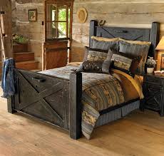 Black Distressed Barn Door Bed Rustic Bedroom Furniture Distressed Bedroom Furniture Home