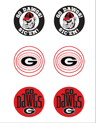 Uga Buttons Printable Georgia Dawgs Uga Bulldogs Georgia Bulldogs
