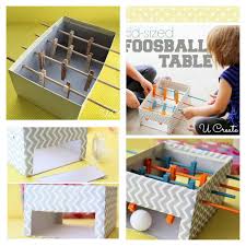 Diy Mini Foosball Table With Shoebox For Kids Kids Foosball Foosball Table Diy For Kids