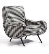 Black And White Checkered Armchair Lady Cassina Furniture Furniture Luxury Bedroom Furniture