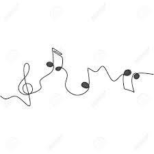 One Line Drawing Of Music Notes Isolated Vector Object Continuous Music Drawings Line Drawing Small Inspirational Tattoos