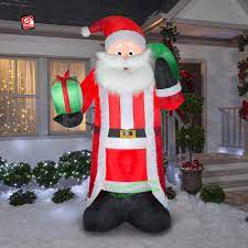 8 Gemmy Airblown Inflatable Mixed Media Santa Claus W Presents