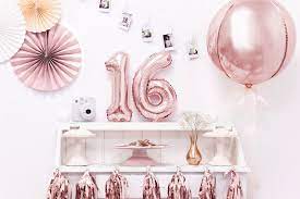 Als ich 16 jahre alt. Sweet 16 Ideen Fur Den 16 Geburtstag Pink Dots Partystore Deko Blog