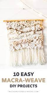 Learn How To Macraweave 10 Easy Diy Beginner Wall Hanging Tutorials Diy Weaving Wall Hanging Diy Tapestry Macrame Wall Hanging Diy