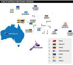 Flags Of Australia And Oceania Countries World Geography Flag Map
