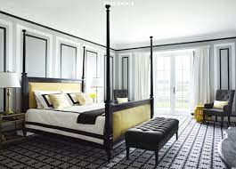Black and white is a timeless combination. Yellow And Black Bedroom Contemporary Bedroom Greg Natale