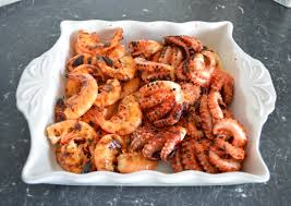 Baby octopus, like their larger family members, have a mild, sweet flavor but are much more tender. Sweet Chilli Octopus What S Cooking Ella