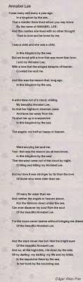 Annabel Lee Poem By Edgar Allan Poe Poem Hunter Poems Annabel Lee Poe Quotes