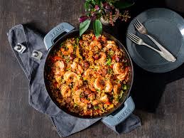 Jambalaya Mit Garnelen Und Geraucherter Wurst I Kitchen Stories Rezept In 2020 Haitianische Rezepte Jambalaya Wurstchen