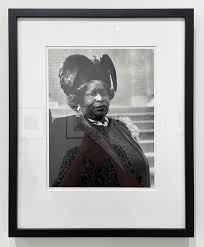 Lady in Black Hat with Feathers